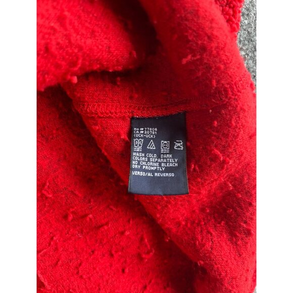 Tommy Jeans Red Sherpa Fleece Pullover Sweater XXL 50% Polyester 50% Acrylic - Picture 6 of 11